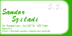 sandor sziladi business card